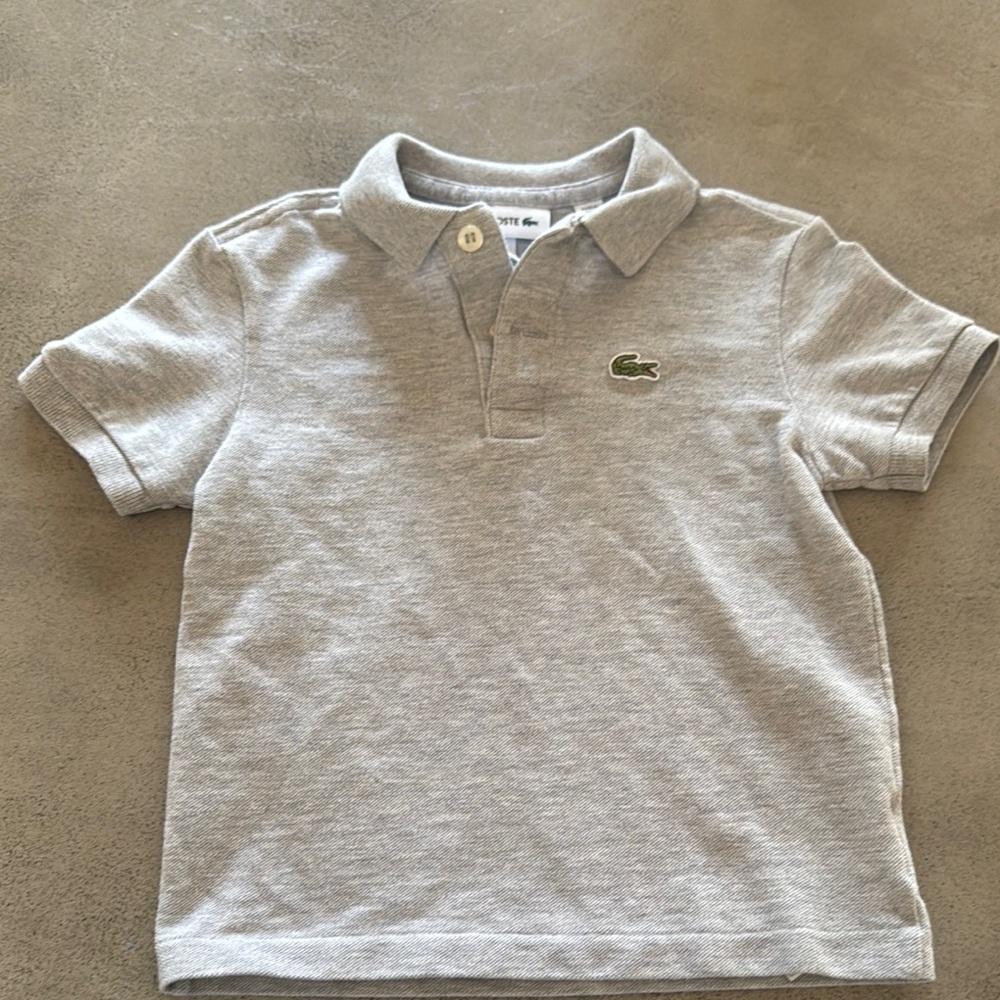 Lacoste Kids Polo Shirt in Light Gray - excellent condition!